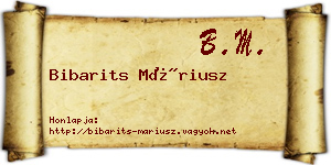 Bibarits Máriusz névjegykártya